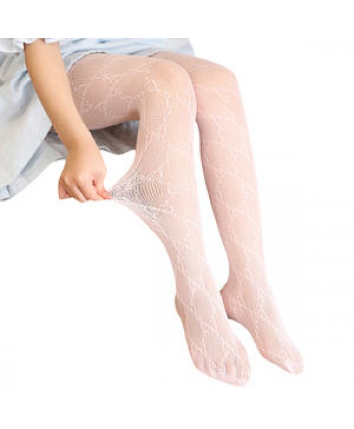Children Bow Fishnet Pantyhose Summer Thin Girls Baby Leggings Trend Princess Socks Anti-mosquito Pants baby