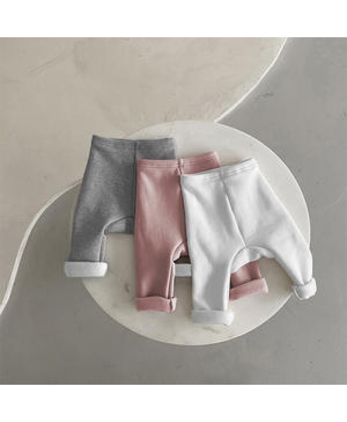 Children's clothing winter new baby fleece pants baby warm big butt pants female baby thickening leggings
