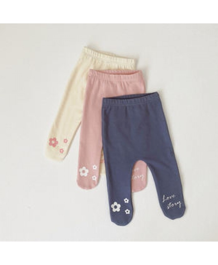 Q2-baby 3959 Comfortable Infants Toddlers Pantyhose Pants Newborn Baby Girl Leggings with Foot Cotton OEM Service Autumn Support