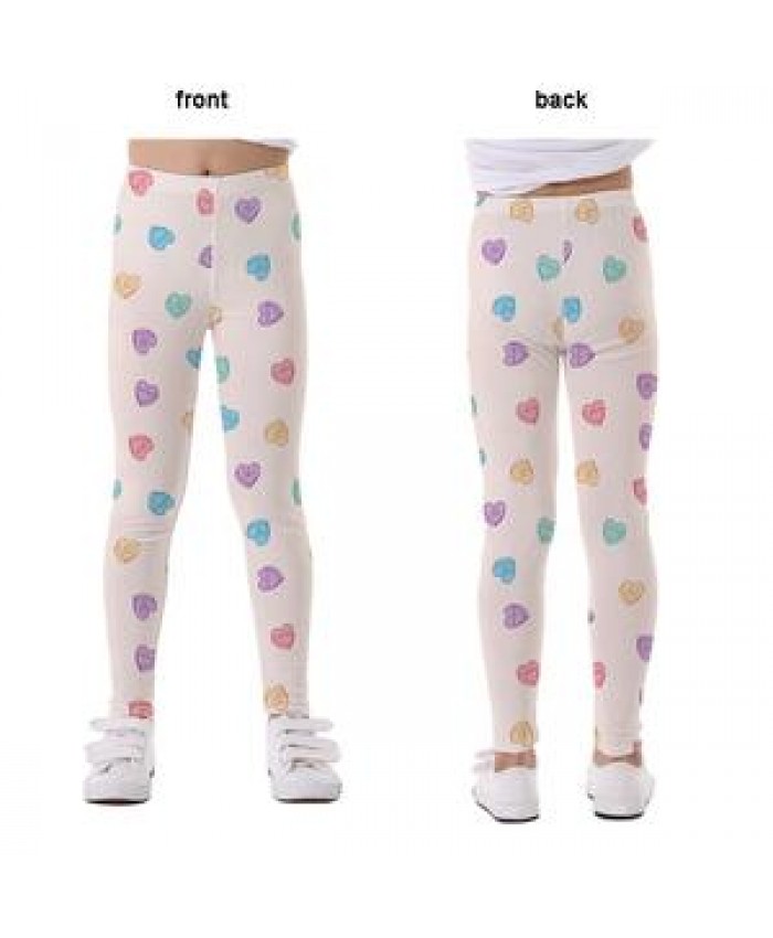 Factory OEM Custom Cartoon Print Super Soft Brushed Leggings Baby Kids Sports Leggings three sizes