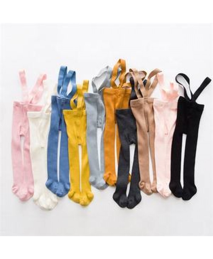 Newborn Cotton High Waist Strap Pantyhose Baby PP Leggings Tights