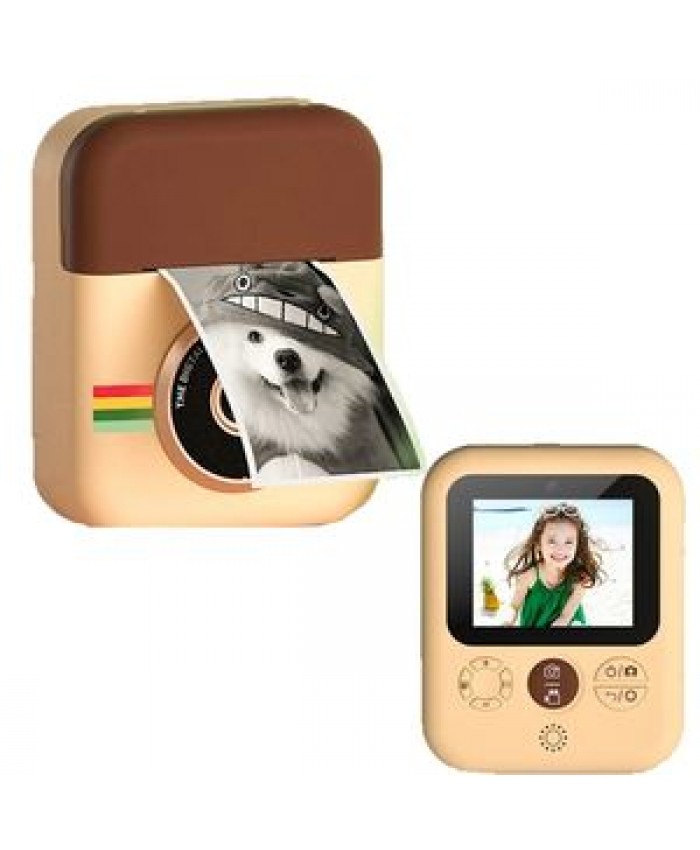 New Thermal printing children's camera Polaroid 12MP with dual front and rear cameras 1080P HD With 3Rolls Thermal Paper