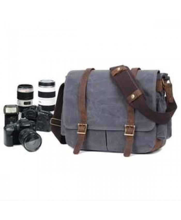 Most popular products china custom logo vintage canvas dslr waterproof storage camera messenger shoulder bag