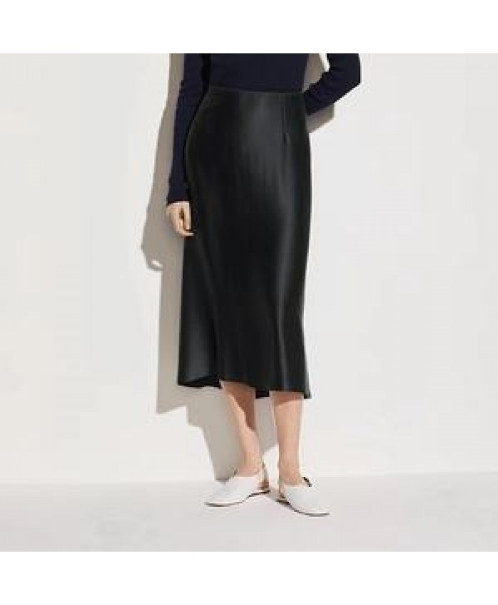 2022 Spring Summer Satin Career Elegant Satin High Waist Woman 5Midi Skirt