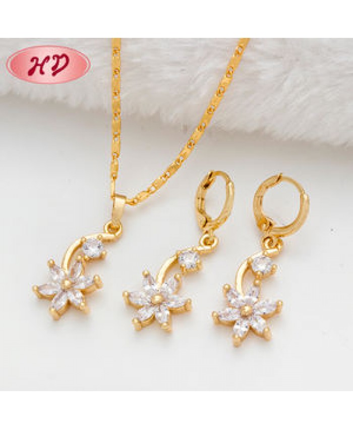 2017 new fashion Bollywood kundan jewelry earring,necklace sets Fine Dubai jewelry sets 18K gold plated jewelry set