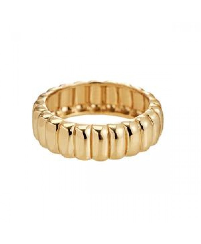 Gemnel design unique 18k gold plated filled band chunky croissant ring 925 sterling silver men rings jewelry for men woman