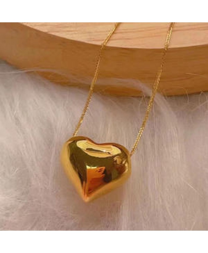 Luxury Fashion Pure 18K Gold Pendants Necklace Women Ladies Bridal Engagement Wedding Jewelry