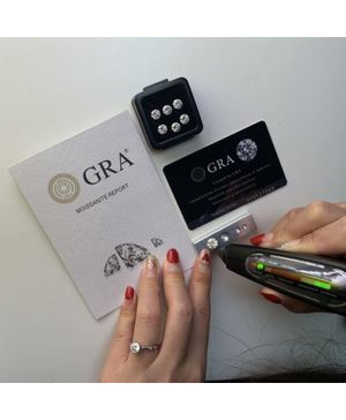 Wholesale Lab grown Moissanite Stone Diamond 6.5mm White moissanite diamond price per carat engagement ring earring jewelry