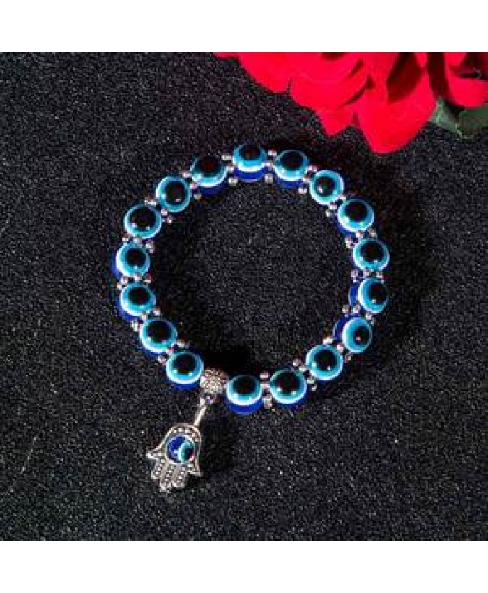 Fashion Blue Eye Evil Fatima Hand Bracelets for Women Beads Bracelet Vintage Jewelry