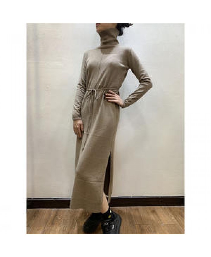 2022 new style women's sweater High collar dress Long sleeve knitting longuette Pullover Sweater Young girl fashion winter