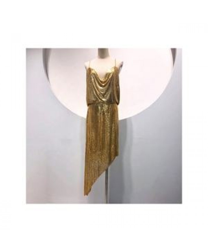 GC040 Mesh gold Dress Sequins Body Chain Bra Harness Chainmail Longuette Charm Female Party Club Body Jewelry