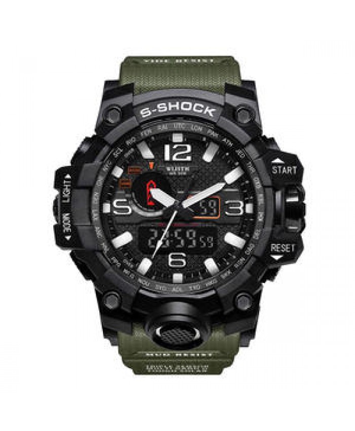 S8012 Analog G Digital Watch Sports Shock Waterproof Luminous Alarm Cheap Black watch men