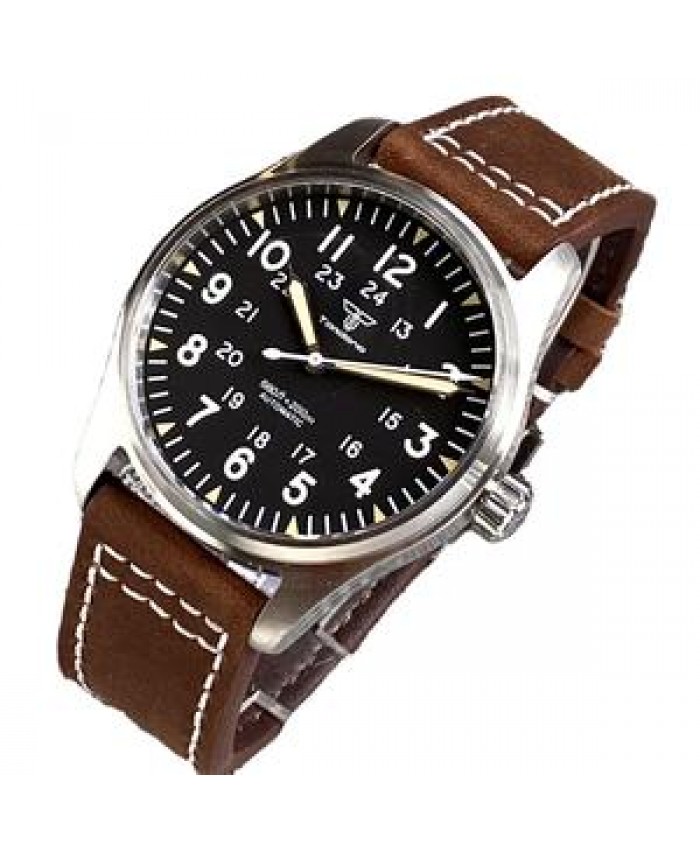 New product Pilot Tandorio Japan NH35A 200M Waterproof Luminous Sapphire Glass Mens Diver mechanical Watch