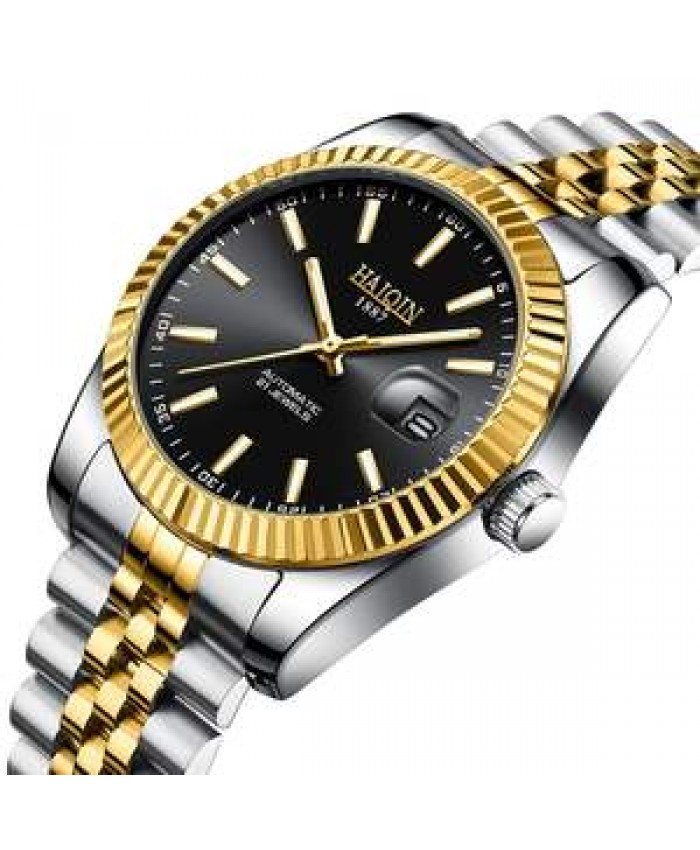 mens watch stainless steel mechanical watch