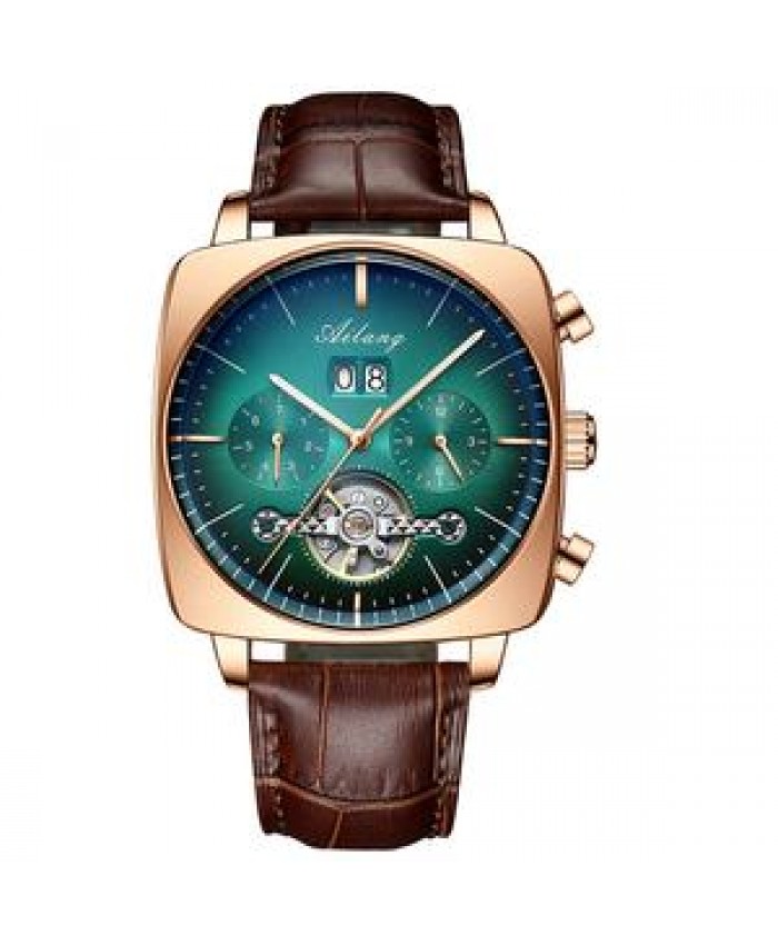 YD Hot Selling Product Ailang 8655 Square Mechanical Watch Business Men Watch Hollow Mechanical Watch