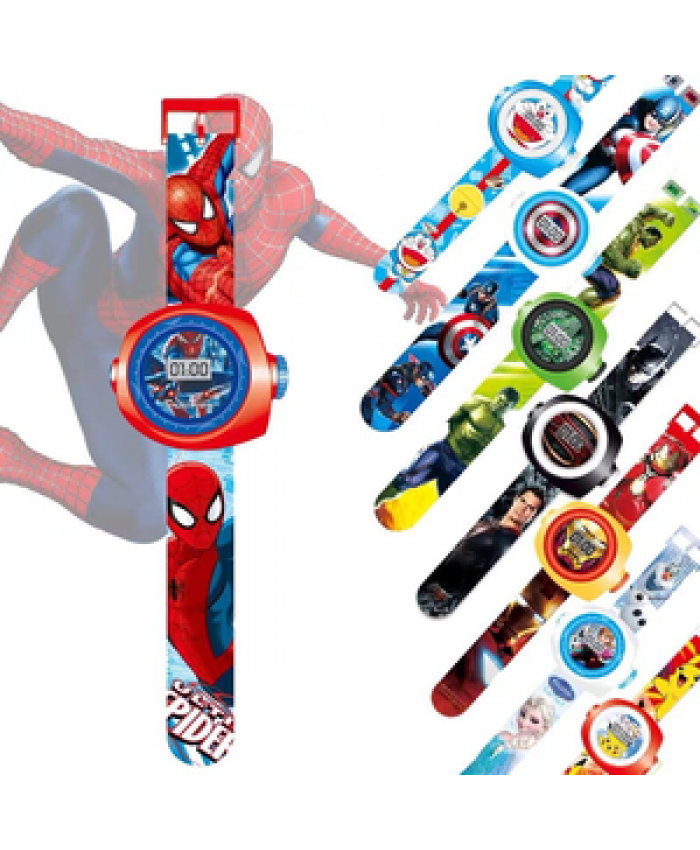 Kids Cartoon Watch Toy Watch Girl Boy Baby Kindergarten Gift 3D Projection Electronic