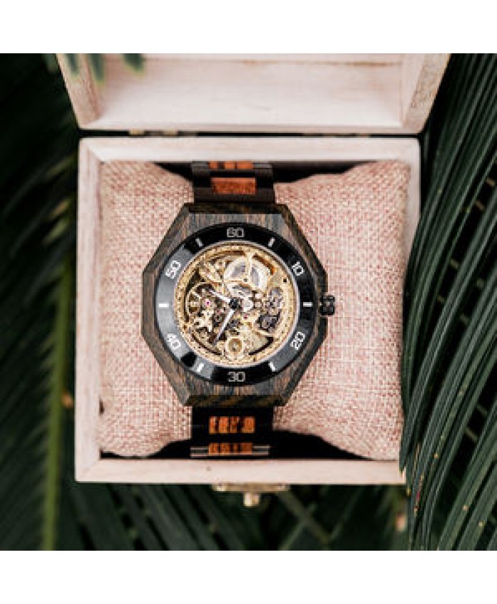 BOBO BIRD New Arrival Stainless Steel Automatic OEM Watch Mechanical Wood Watches Waterproof Custom Logo Watch for Man