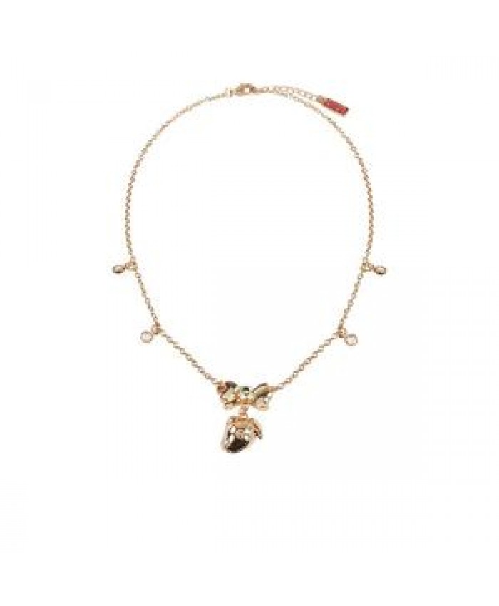 High Quality Control Licensed Product Pendant Jewelry Gold Plated Chain aibo Head Bow Necklace  HK/JP/US only 