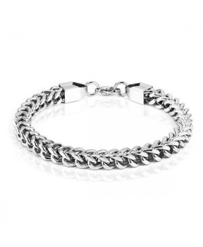2022 Fashion Vintage Stainless Steel Silver Bracelets for Men