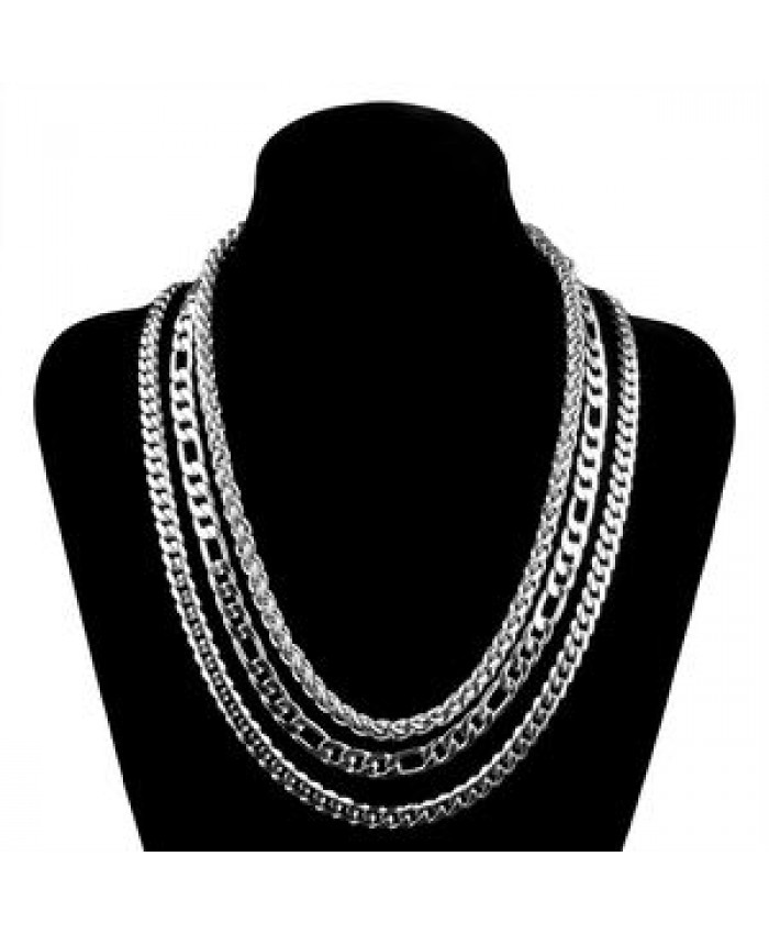 Wholesale Fashion Classic Stainless Steel Cuban Link Chain Necklace for Women Men Jewelry