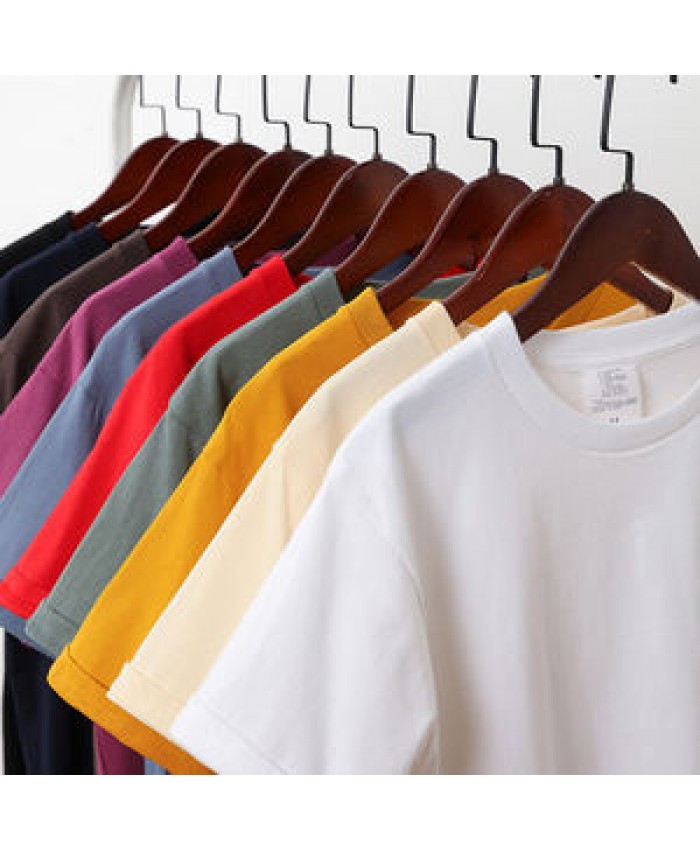 High Quality Heavyweight Cotton Tshirt Tee Custom Screen Printed Oversized Blank Men'S T Shirt Thick Graphic Tshirt