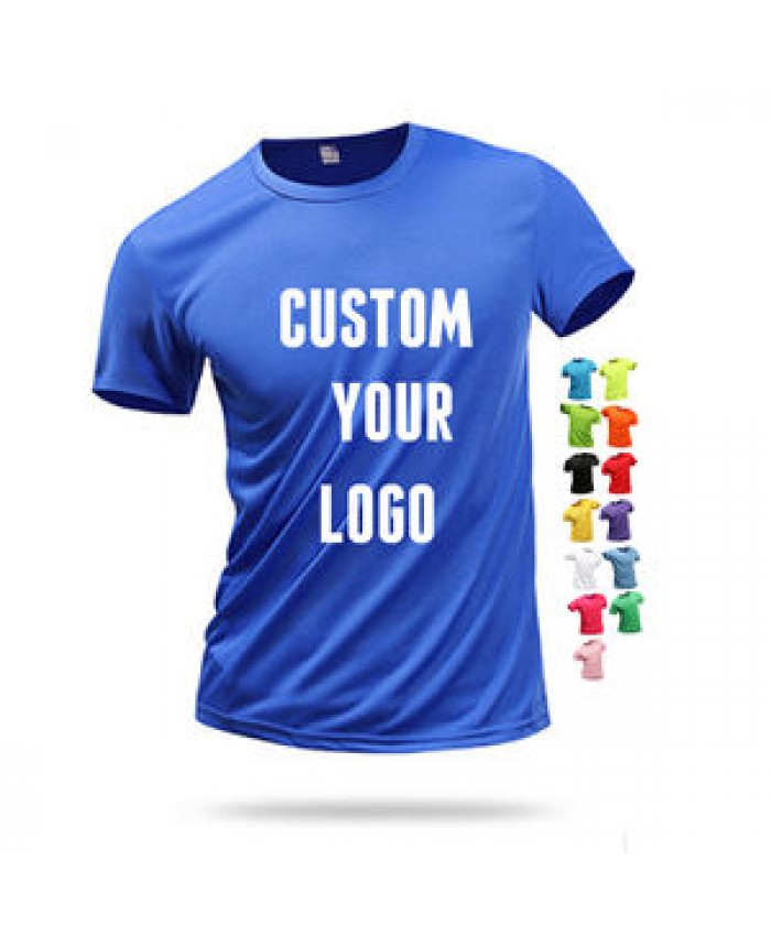 Wholesale custom print plain blank 100 sublimation 100% polyester white sport gym run quick dri dry-fit men t shirt for women