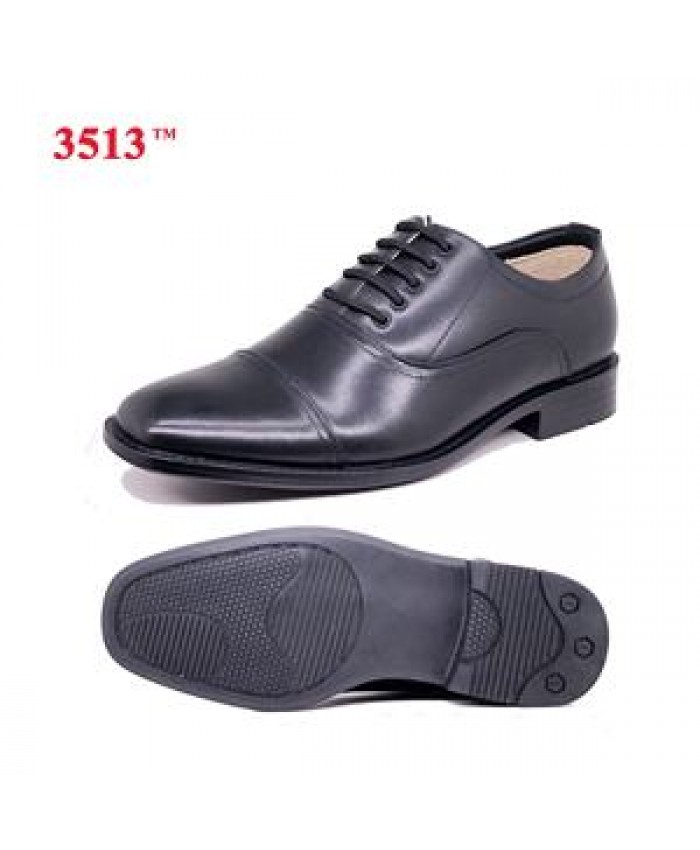 flat lace up black genuine leather formal men oxford dress shoes
