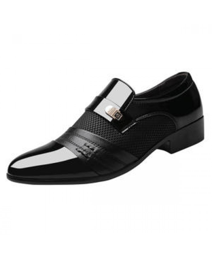 A024 New Shoes 2021 Men Fashion Slip On Oxfords Business Dress Shoes Classic Formal Leather Men's Suits Shoes