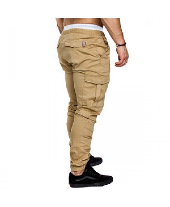 Mens Fashion Joggers Sports Pants Casual Cotton Cargo Pants Gym Sweatpants Trousers Mens Long Pant