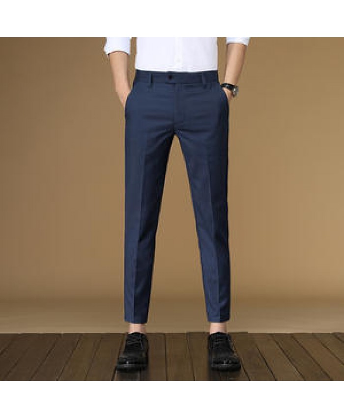 Bulk Formal Dress Pants for Men Simple Plain Slim Fit Trousers Men's Work Wedding Banquet Business Office Pants