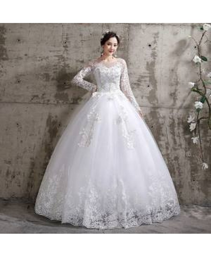 Summer China White Bridal Gowns 2021 Lace Wedding Dress For Women Bridal Classic Wedding Dresses