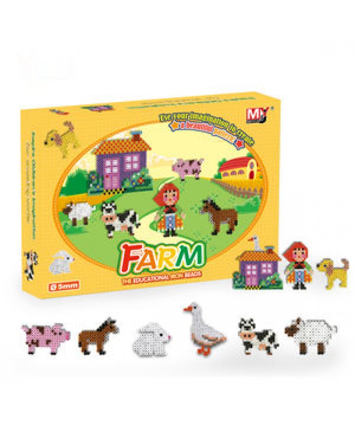 hot products kids educational toys 5mm fuse beads animal patterns funny farm hama beads diy craft kit