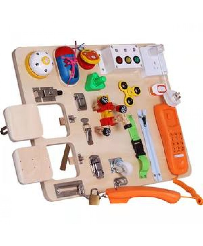 Toddler Toy Wooden Toddler Activity Board With Locks And Latches Promotes Sensory Learning Basic Skills Travel Toy