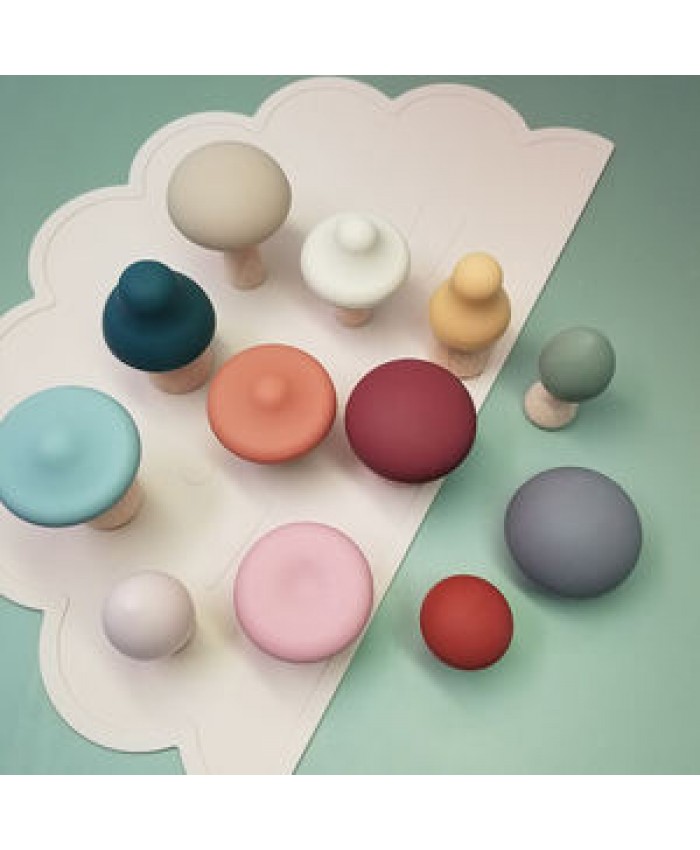 New Baby Toys Eco-friendly Blue BPA Free Silicone Mushroom Baby Teether