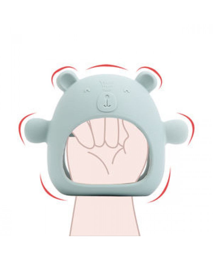 Silicon Teething Mitten Toy Animal Custom Silicone Chewable Toys Cute Bear Silicone Baby Gloves Soothing Teether