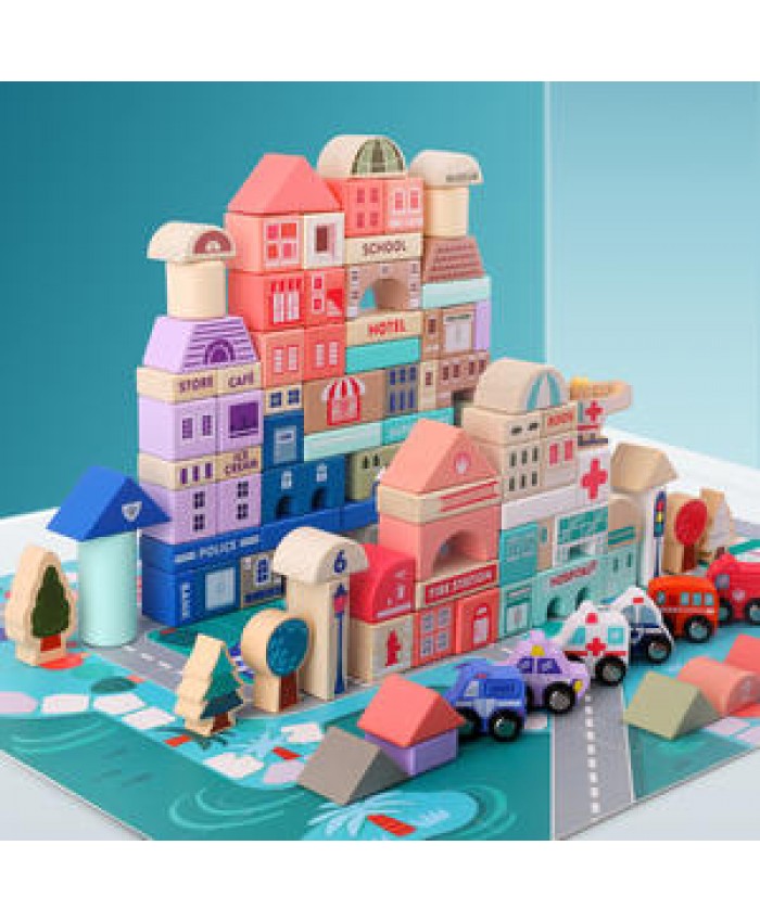 115 pcs assembly creative stacking blocks & model building toys children's educational wooden children other block toys kids