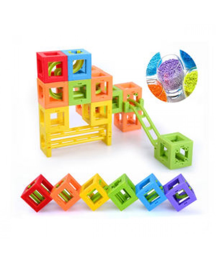 2021 amazon montessori early childhood education cube magnetic building blocks kids toys playmobil stacking toy
