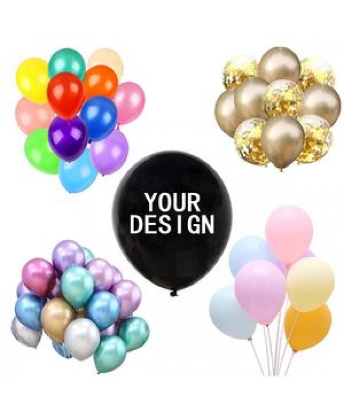 Custom logo printed latex balloons 10 12 36 inch metallic ballon balloon wedding birthday party decoration with your design