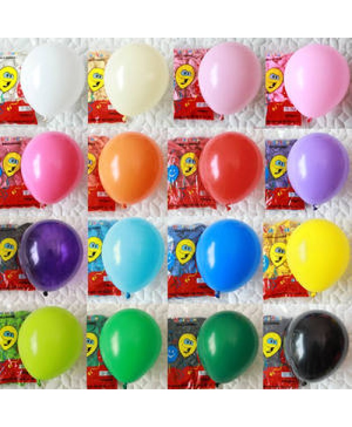 100pcs/bag 12 inch Thickened standard color circle shape latex balloon birthday party wedding decoration supplier
