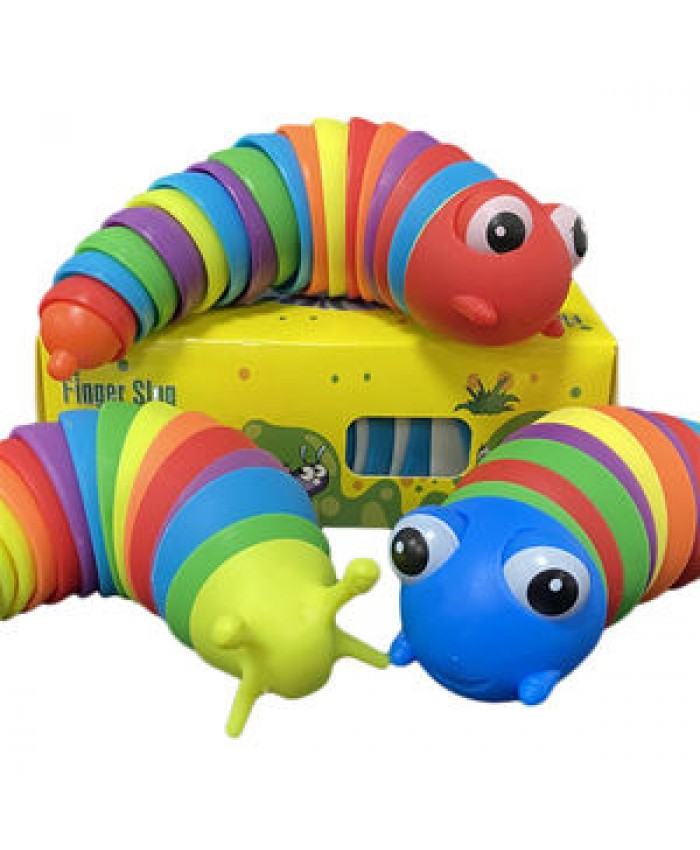Hot Selling Fidger Slug Anti-stress Decompression Caterpillar Inchworm Articulated Stretch Slug Fidget Toys