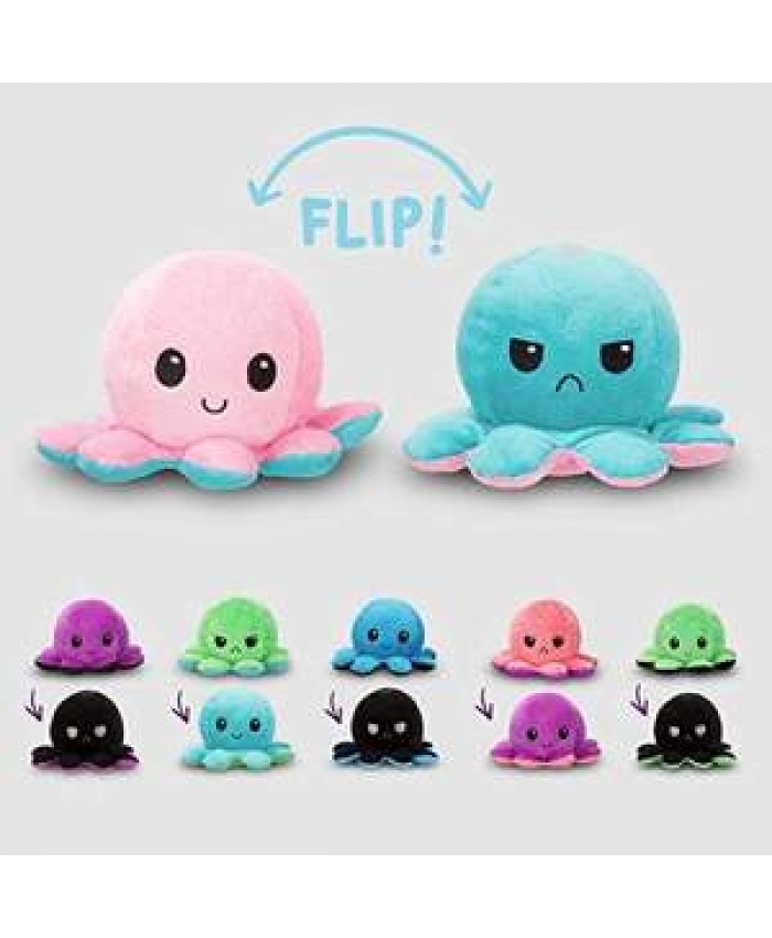 In stock Hot Sale Custom Cute Octopus Stuffed Reversible Plush Octopus Dolls Reversible Stuffed 20cm Octopus flip Toy