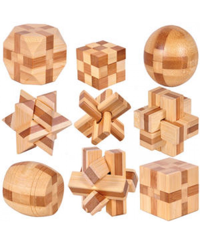 China Kongming lock Luban lock Classic wooden Brain Teaser puzzle 3D toys