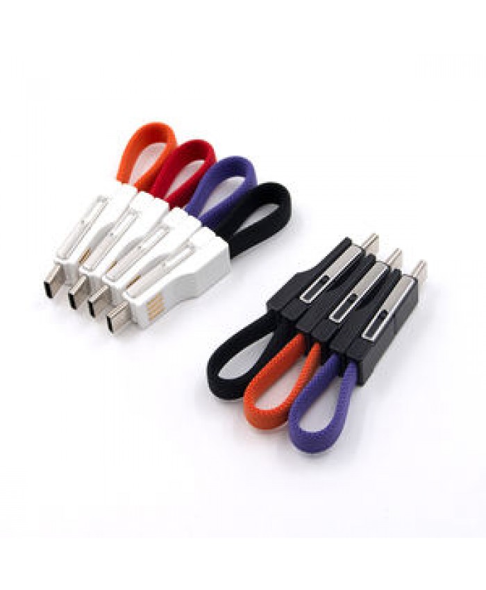 2022 Commonly Used Accessories & Parts 3 in 1 Keychain Charger Cables Magnetic Fast Charging Cable Micro USB Type C Charge Cord