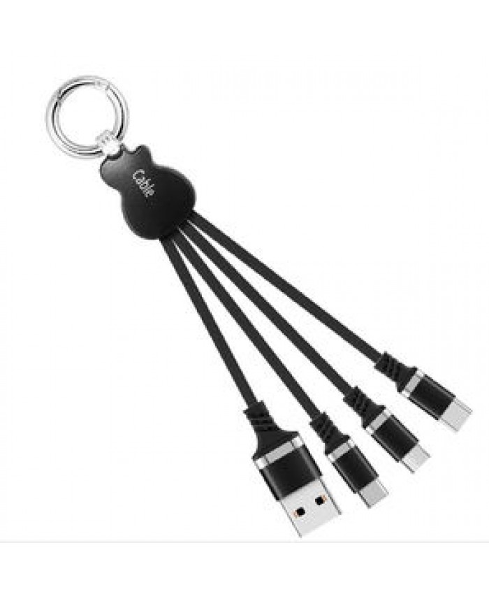 commonly used accessories & parts 4 in 1 Customized Logo USB Cable Multi USB Charging Cable