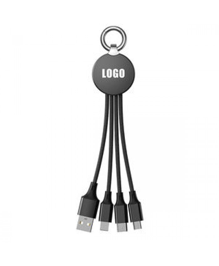 Gift sets Customized 3 in 1 Keychain USB charging cable with USB C Micro USB&USB for iPhone Commonly Used Accessories & Parts