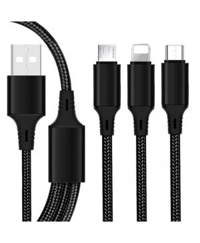 3 In 1 Usb C Cable Phone Commonly Used Accessories Parts Usb Cable For Iphone Cable
