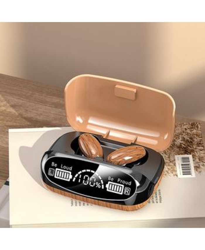 Dropshipping Amazon Wood grain Hifi Stereo Auto Pair 800mah Durable sports earphones & headphones earphone accessories