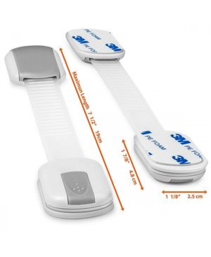 Value Pack Flexible Adjustable Baby Cabinet Lock For Baby Proofing Cabinets, Drawers, Appliances, Toilet Seat