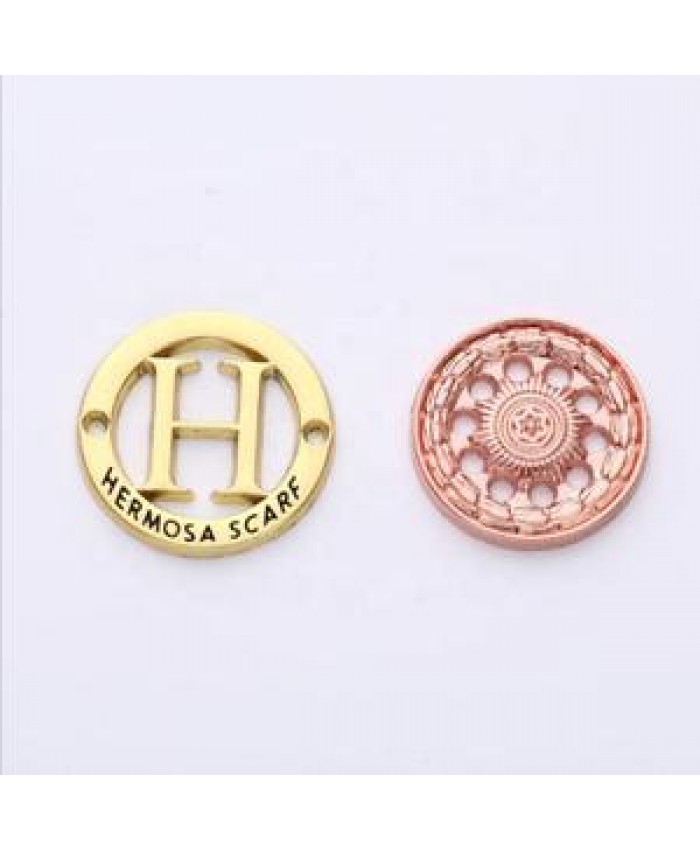 Wholesale Price Metal Badges Epoxy Cover Custom Metal LOGO For Garment & Processing Accessories