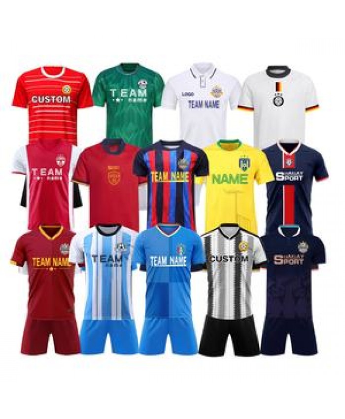 2022 World Cup Football Jersey Quick Dry Polyester Sportswear Men Soccer Wear Set Uniforms Custom Football Soccer Jerseys